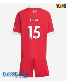 Liverpool Giovanni Leoni #15 Echipament de Fotbal Replică 2025-26 Copii Acasa (+ Șorturi)